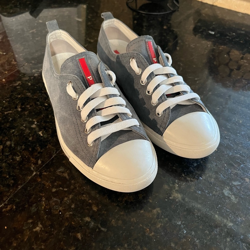 Grey Suede Prada sz 36.5